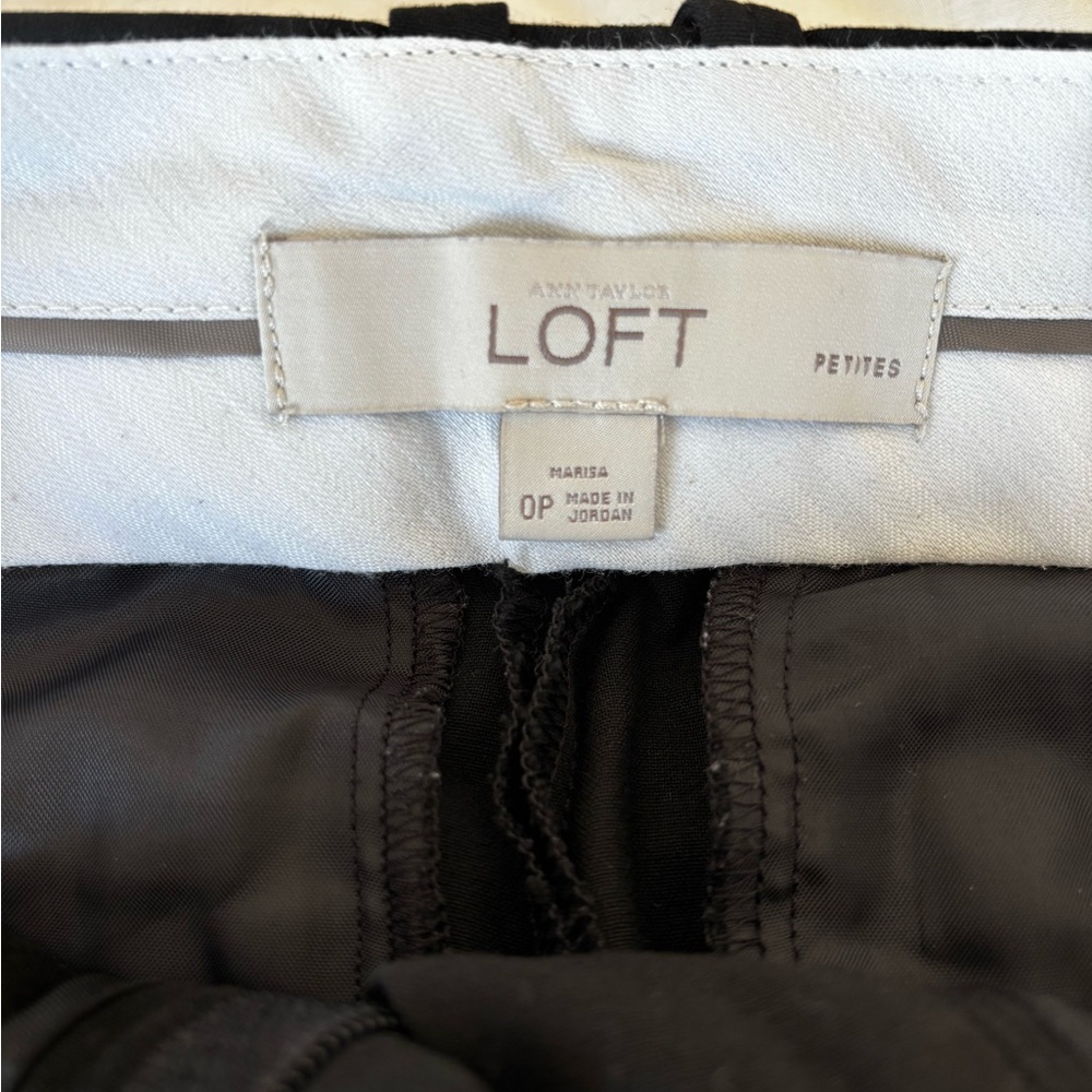 Loft 0 petite Marisa black slacks pants 
Business work attire